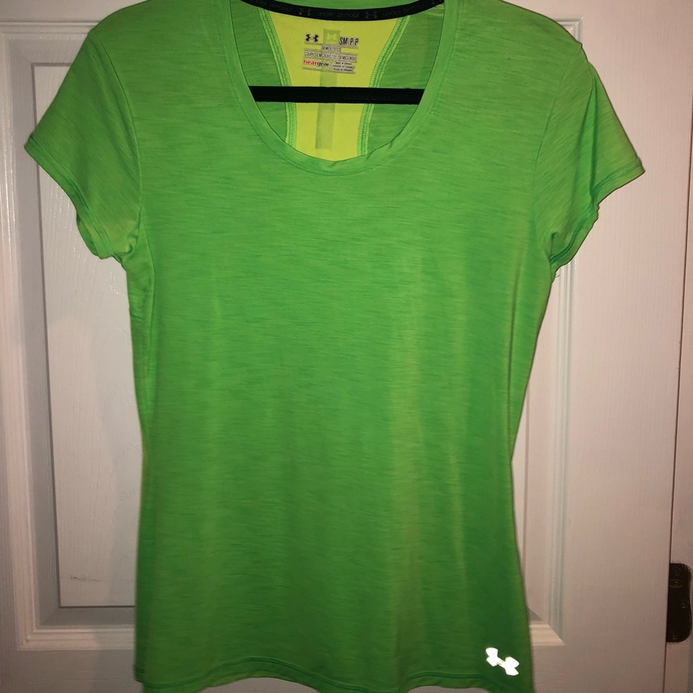 Green Under Armour sports shirt